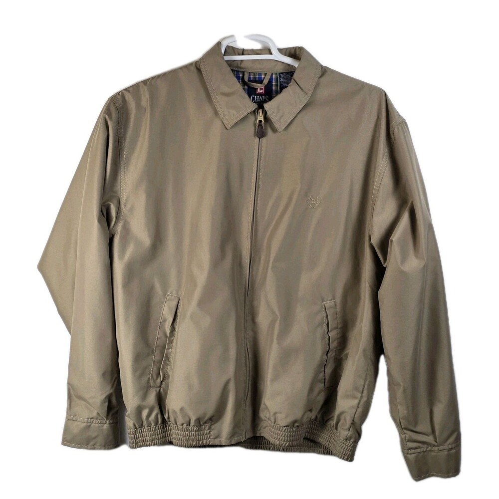 Vintage Chap's Men's Large Tan Long Sleeve‎ Full Zip Jacket